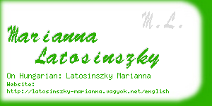 marianna latosinszky business card